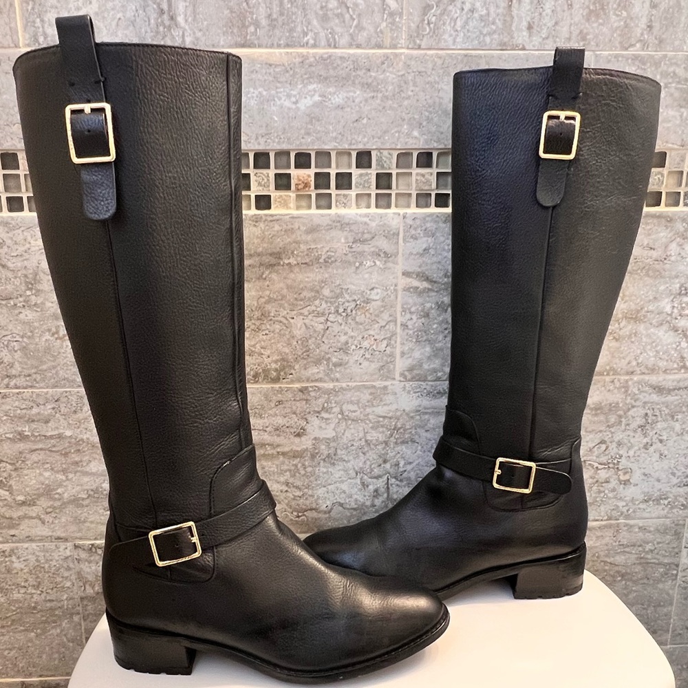 COLE HAAN PEBBLED LEATHER WOMENS BOOTS
